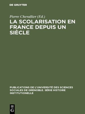 cover image of La Scolarisation en France depuis un siècle